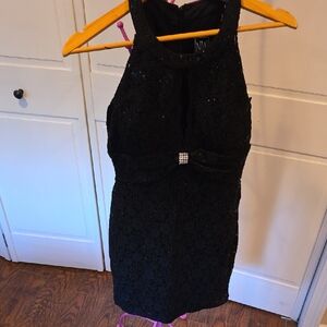 Night Way Collections Elegant Black Lace Mini Dress - LIKE NEW, SZ 4